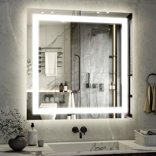 XRAMFY 40"x 40" LED Bathroom Mirror