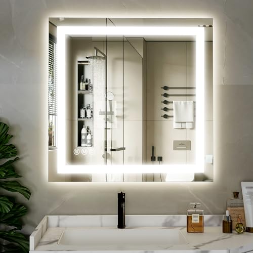 XRAMFY 40"x 40" LED Bathroom Mirror